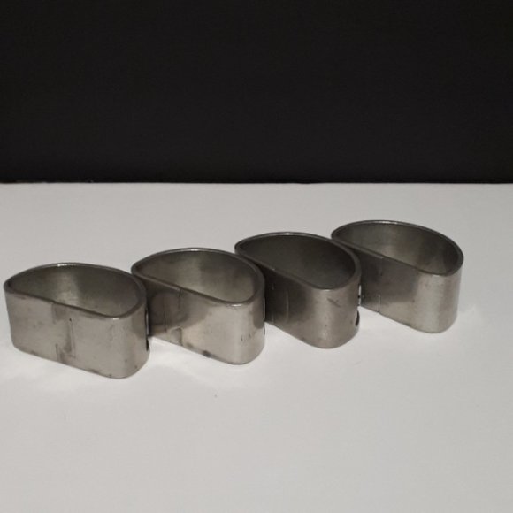 Aitkens Pewter Napkin Rings Vintage Geometric Tableware - Picture 3 of 7